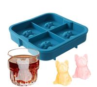 Kustimantu Seau à glaçons - Moule à 4 cavités en silicone pour cocktail, vin, whisky, chocolat, desserts faits maison, fêtes, barbecue, anniversaire, plage