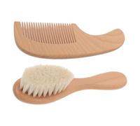 Kustimantu Set Brosse Et Peigne,Manche En Bois Ergonomique Pour Filles Et Garçons - Lot Brosse et Peigne Soin Cheveux Petites Filles | pour Démêler Coiffer Soin Maison Voyage Crèche
