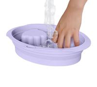 Kustimantu Soak Off Bowl, bol de dissolvant pour vernis gel et poudre de trempage | Bac de manucure pliable, bol de nettoyage pour salon de manucure et usage domestique
