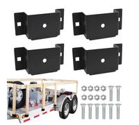 Kustimantu Stake Pocket | 5 sacs de chargement de 10 cm pour remorque | Support en métal à 4 compartiments pour le transport du bois, le camping-car et l'utilisation quotidienne