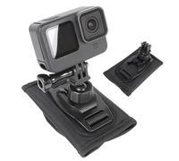 Kustimantu Support de sac à dos pour appareil photo, montage à l'épaule, support de sangle de poitrine rotatif à 360 °, adaptateur de libération rapide, pince pour les sports de plein air