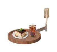 Kustimantu Table latérale ronde montée au mur | Bureau de chambre à coucher | Table basse rotative à 180° pour thé au lait domestique et magasin de gâteaux