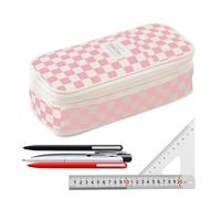 Kustimantu Trousse à crayons - Organiseur avec double fermeture éclair et compartiment extensible - Boîte de rangement pour fournitures scolaires élégantes - Dessin et bricolage - Pour les élèves