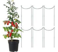 Kustimantu Tuteurs pour d'Intérieur - 6 Pièces Tuteurs Métalliques Support pour Cage de Jardinage | Support Tiges Grinpantes Demi-Rond Treillis Antirouille pour Jardinières Extérieur