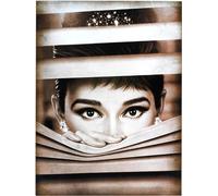 KUSTOM ART Affiche murale décorative série acteurs et actrices célèbres Hollywood Audrey Hepburn Impression artistique sur papier couché 40 x 30 cm sans cadre