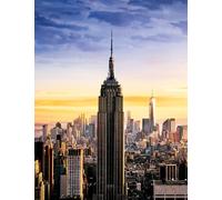 KUSTOM ART Affiche murale décorative série Images Métropole New York Empire State Building Impression artistique sur papier couché 40 x 30 cm sans cadre