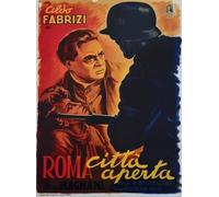 KUSTOM ART Affiche murale décorative série Locandine Film Celebri Rome Ville ouverte Impression sur papier couché 40 x 30 cm sans cadre
