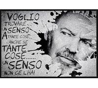 KUSTOM ART Affiche murale Série Citations & Aphorismes Je veux trouver un sens à beaucoup de choses même si beaucoup de choses un sens ne l'ont pas de Vasco Rossi Impression sur papier couché 42x30 cm