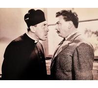 KUSTOM ART Affiche série Acteurs Célèbres Gino Cerf (Peppone) Fernandel (Don Camillo) Impression de style vintage sur papier couché 40x30cm