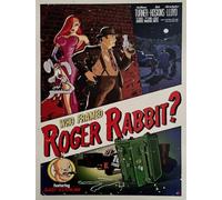 KUSTOM ART Affiche série Locandine Film Célèbre qui a encastré Roger Rabbit Who Framed Roger Lapin Bob Hoskins Kathleen Turner Christopher Lloyd Impression sur papier couché 40 x 30 cm