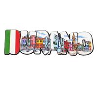 KUSTOM ART Aimant de réfrigérateur 3D en céramique Burano (Venise) Italie Souvenir Cadeau Maison Cuisine de Collection 8X7 cm…