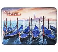 KUSTOM ART Aimant de réfrigérateur Design Venise Gondoles et Vue Canal Grande Glossy Résine de collection 8 x 6 cm