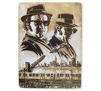 Kustom Art Aimant Série Acteurs Célèbres Blues Brothers Style Vintage pour Réfrigérateur / Garage/Bar Impression sur bois 10 x 6 cm