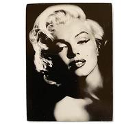Kustom Art Aimant Série Acteurs Célèbres Marilyn Monroe Style Vintage pour Réfrigérateur / Garage/Bar Impression sur bois 10 x 6 cm