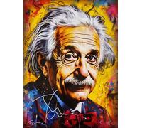 KUSTOM ART Albert Einstein Street Art Poster mural décoratif série Grands personnages de l'histoire Impression artistique sur papier couché 40 x 30 cm sans cadre