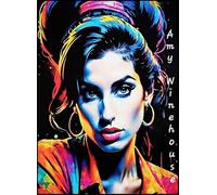 KUSTOM ART Amy Winehouse Tableau mural ou table série chanteurs célèbres Illustration colorée Impression artistique sur bois 30 x 21 cm