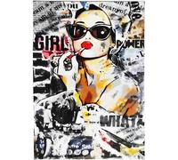 KUSTOM ART Audrey Hepburn Poster mural décoratif de la série Star de Hollywood Version Street Art Impression artistique sur papier couché 42 x 30 cm sans cadre