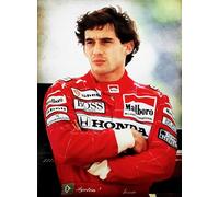 KUSTOM ART Ayrton Senna Formule 1 Poster mural décoratif sur papier couché 40 x 30 cm sans cadre