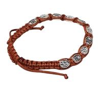 KUSTOM ART Bracelet religieux Saint Padre Pio couleur marron élégant et durable BI5I MARR