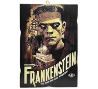 KUSTOM ART Cucuba Tableau de style vintage série Affiche film célèbre Frankenstein de collection Impression sur bois pour décoration de restaurant Pizzeria Bar Hôtel 25 x 18 cm