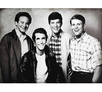 KUSTOM ART Henry Winkler Fonzie Happy Days Cast Impression artistique sur papier couché 40 x 30 cm sans cadre