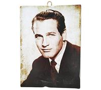 KUSTOM ART Paul Newman Tableau à cadre style vintage de collection Impression sur bois