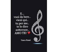 KUSTOM ART Poster mural décoratif avec phrase de la chanson de Vasco Rossi et tiré de l'album bon ou mauvais impression artistique sur papier couché 42 x 30 cm sans cadre