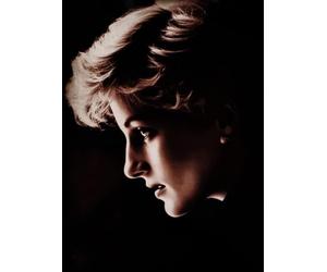 KUSTOM ART Poster mural décoratif série Grands personnages de l'histoire Lady Diana Frances Spencer de profil impression artistique sur papier couché 40 x 30 cm sans cadre