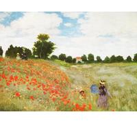 KUSTOM ART Poster mural décoratif série peintres célèbres Claude Monet coquelicots Impression artistique sur papier couché 40 x 30 cm sans cadre