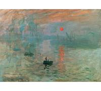 KUSTOM ART Poster mural décoratif série peintres célèbres Claude Monet Coucher de soleil sur la mer Impression artistique sur papier couché 40 x 30 cm sans cadre