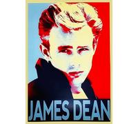 KUSTOM ART Poster mural décoratif série Star internationale James Dean version Pop Art Impression artistique sur papier couché 42 x 30 cm sans cadre