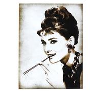 KUSTOM ART Poster mural série acteurs célèbres Hollywood Audrey Hepburn sans cadre. Impression artistique sur papier couché 40 x 30 cm