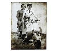 KUSTOM ART Poster mural série Acteurs célèbres Hollywood Audrey Hepburn Vacances Romaines sans cadre. Impression artistique sur papier couché 40 x 30 cm