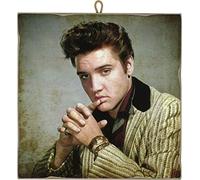 KUSTOM ART Style vintage Elvis Presley Image à collectionner imprimée au laser sur bois