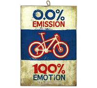 KUSTOM ART Tableau de style vintage image de vélo écologique de collection impression laser sur bois de haute qualité fabriqué en Italie - Idée cadeau