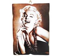 KUSTOM ART Tableau de style vintage Marilyn Monroe de collection Impression sur bois