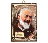 KUSTOM ART Tableau de style vintage Saint Père pieux imprimé sur bois