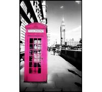 KUSTOM ART Tableau de table ou murale série Paysages de la ville de Londres et le Big Ben Impression sur bois 30 x 21