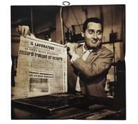 KUSTOM ART Tableau mural en forme de série Acteurs célèbres Alberto Sourdi Film une vie difficile impression artistique vintage sur bois 23 x 23 cm