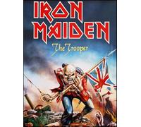 KUSTOM ART Tableau mural ou de table série chanteurs célèbres Iron Maiden The Trooper Impression artistique sur bois 30 x 21 cm