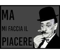 KUSTOM ART Tableau mural ou de table série grands acteurs italiens Totò Ma Mi Faccia le plaisir impression sur bois 30 x 21 cm.