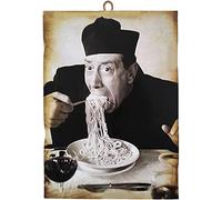 KUSTOM ART Tableau quadrillage style vintage série acteurs célèbres Don Camillo - Fernandel Impression sur bois 10 x 15 cm