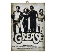 KUSTOM ART Tableau série Locandine Film Celebri Grease avec John Travolta et Olivia Newton-John Impression sur bois MDF 25 x 18 cm