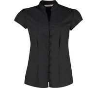 Kustom Kit - Blouse "Continental" col V pour femme Manches courtes PC6341 (46 FR) (Noir)