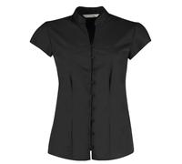 Kustom Kit Blouse Tailorée À Col V En Polycoton À Manches Courtes Pour Femmes