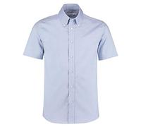 KUSTOM KIT Chemise Oxford de qualité supérieure à Coupe ajustée, Bleu Clair, 40 Homme