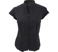Kustom Kit Continental Blouse à col montant BC631 (DE 36) (Noir)