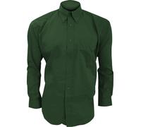 Kustom Kit Corporate Oxford Chemise pour homme, manches longues BC594 (17 pouces) (Vert bouteille)