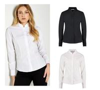 Kustom Kit femme mandarin col chemise manches longues kk261 taille taille chemis