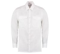 Kustom Kit homme pilote épaulettes chemise manches longues kk134-tailored coupe